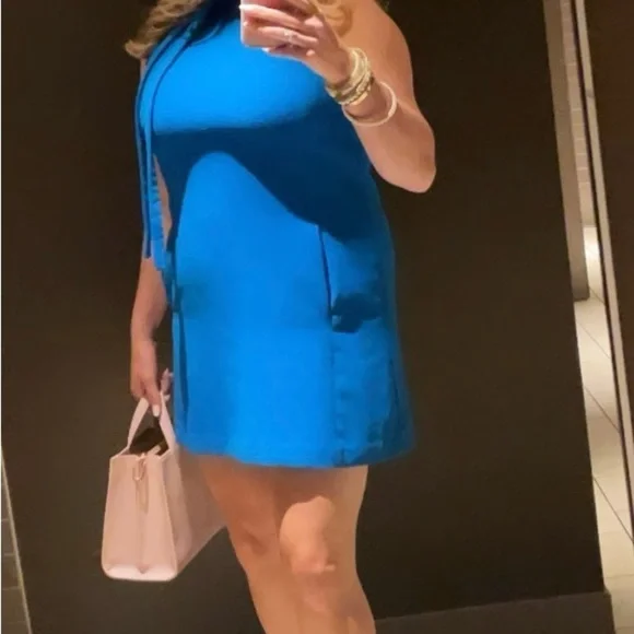 Slate & Willow Blue Mini Dress Size 14 - Picture 8 of 8